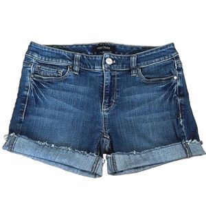 WHITE HOUSE BLACK MARKET Medium Wash Denim Cuffed Short w/Embroidered Details, 2